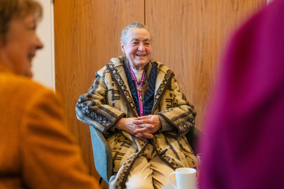 elderly woman smiling