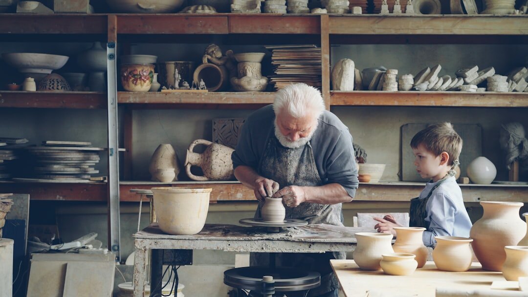 elderly people in workshop