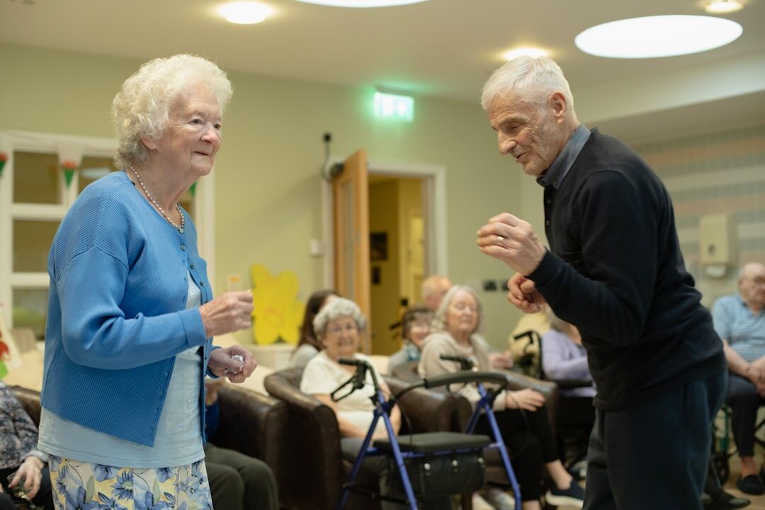 group of seniors at event