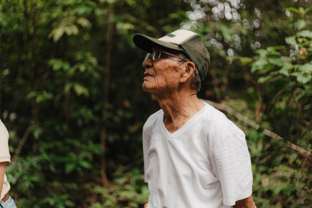 senior man hiking